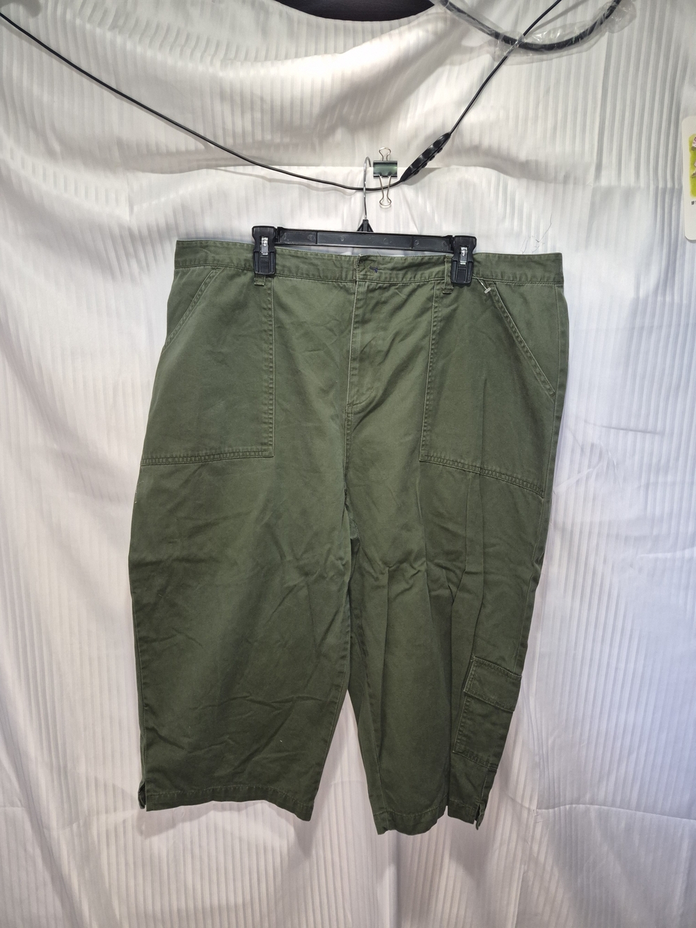 Women's 22 Olive Green Cargo Shorts By Route 66 Boho Vtg